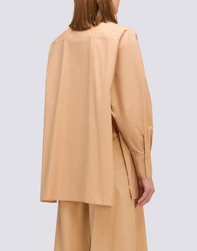 CHEMISE À MANCHES LONGUES EN POPELINE