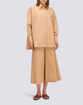 CHEMISE À MANCHES LONGUES EN POPELINE