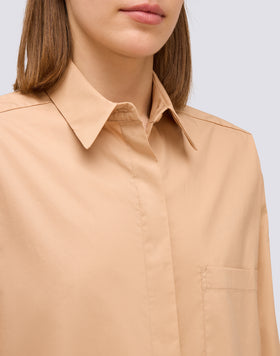 CHEMISE À MANCHES LONGUES EN POPELINE