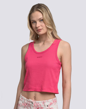 CROP TOP CON LOGOTIPO BORDADO