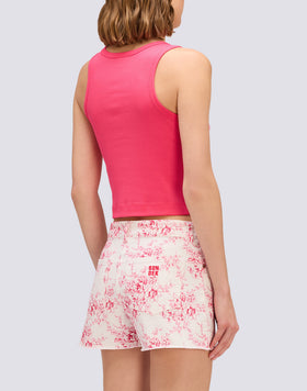 DÉBARDEUR COURT AVEC LOGO BRODÉ