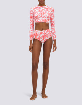 IPANEMA - BIKINI SLIP CULOTTE A VITA ALTA STAMPA SK23