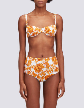 TRAJE DE BAÑO DE UNA PIEZA CON ESTAMPADO FLORAL