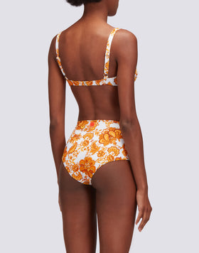 TRAJE DE BAÑO DE UNA PIEZA CON ESTAMPADO FLORAL