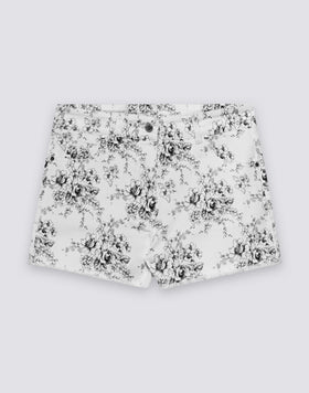 SHORT FEMME À MOTIFS ROSE DE JOIE