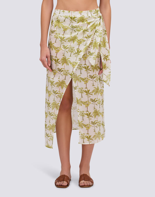 PAREO LUNGO STAMPA BOTANIC