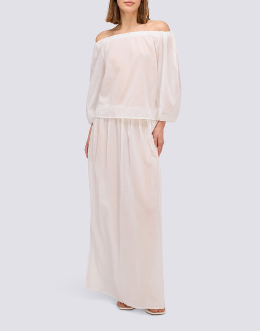LONG COTTON VOILE SKIRT