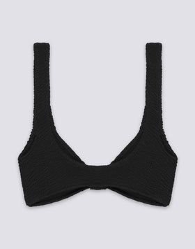 EMBOSSED FABRIC BRALETTE TOP