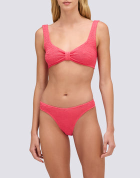 TOP BRALETTE EN TISSU GAUFRÉ