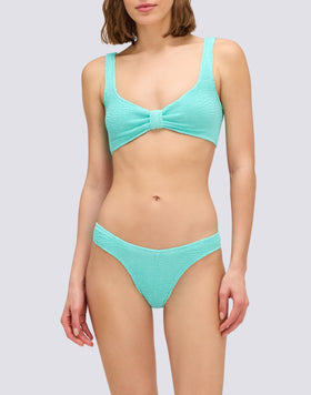 TOP BRALETTE EN TISSU GAUFRÉ
