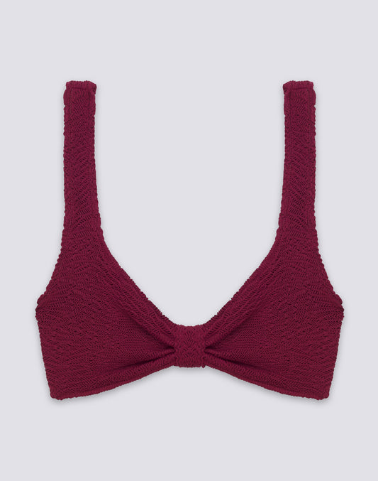 TOP BRALETTE EN TISSU GAUFRÉ