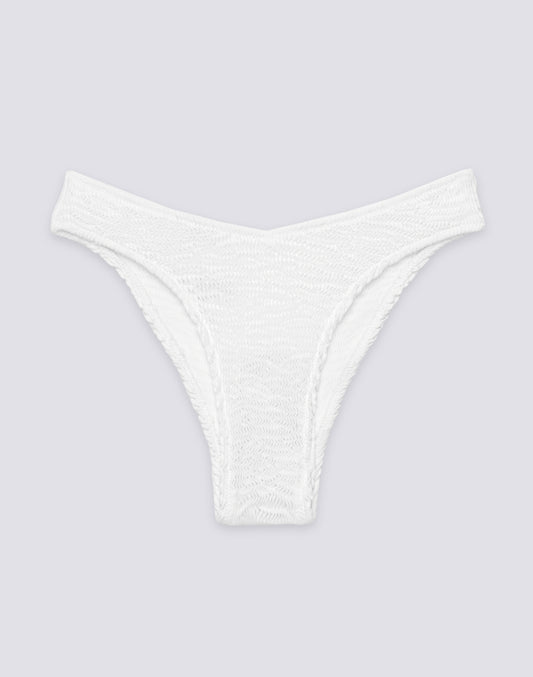 SLIP À TAILLE HAUTE EN TISSU GAUFRÉ