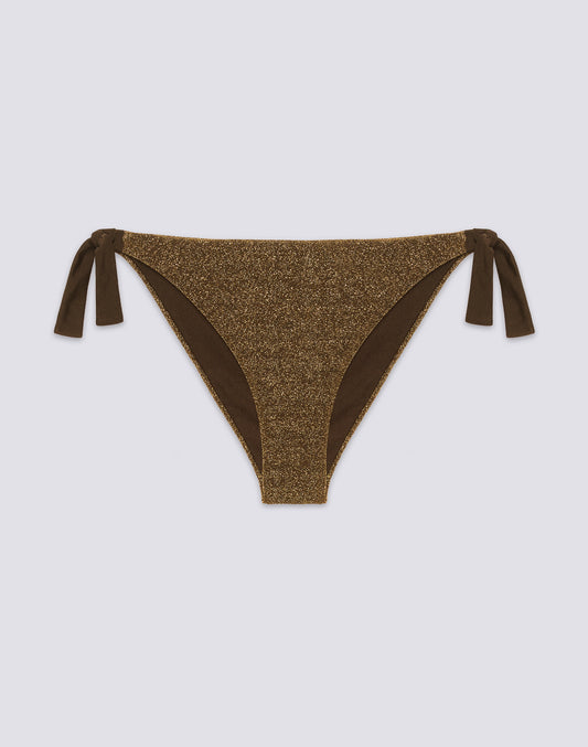 BEA - SLIP DE BIKINI AVEC CÔTES RÉGLABLES EN LUREX