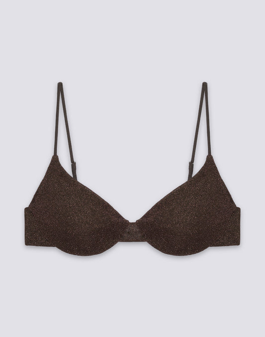 KEIRA - LUREX BRALETTE BIKINI TOP