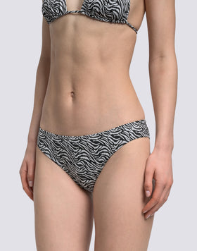 VEGA - SLIP BIKINI CULOTTE À MOTIF ZÉBRÉ
