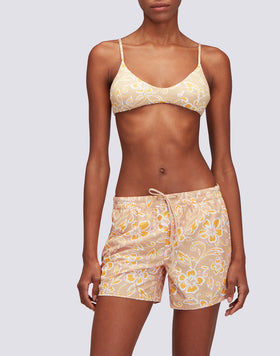 COAST - PANTALONES CORTOS DE PLAYA REPREVE® CON ESTAMPADO DE HIBISCO
