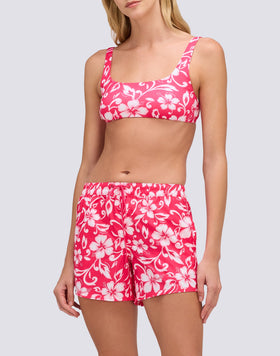 COAST - PANTALONCINO MARE REPREVE® CON STAMPA HIBISCUS SK23