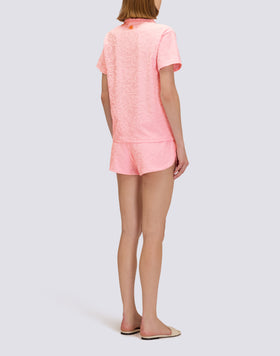 CAMICIA MODELLO BOWLING IN SPUGNA JACQUARD CON MOTIVO SK23