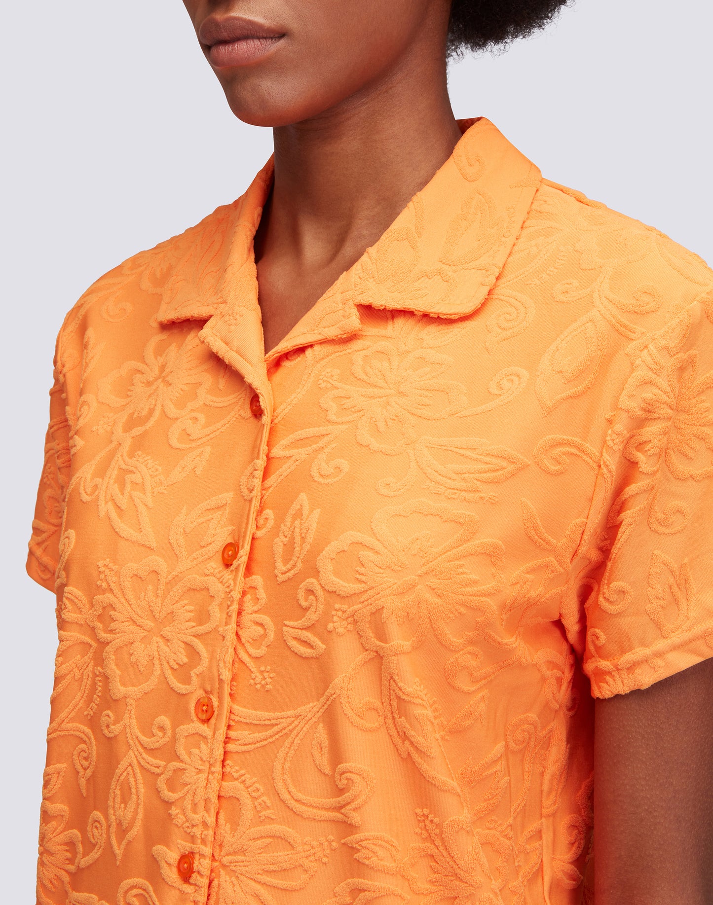 JACQUARD TERRY BOWLING SHIRT WITH SK23 PATTERN