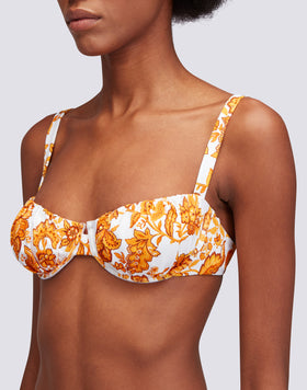 TRAJE DE BAÑO DE UNA PIEZA CON ESTAMPADO FLORAL