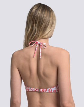 IONI - TOP DE BIKINI CON BANDA AJUSTABLE EN LA NUCA ESTAMPADO SK23