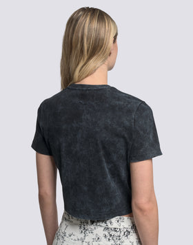 WOMEN'S CROPPED VINTAGE WASH T-SHIRT