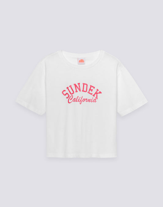 CAMISETA CROPPED DE MUJER CON LAVADO VINTAGE