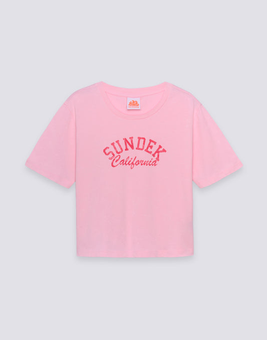 T-SHIRT CROP VINTAGE WASH POUR FEMME