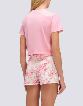 CAMISETA CROPPED DE MUJER CON LAVADO VINTAGE