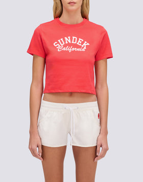 WOMEN'S CROPPED VINTAGE WASH T-SHIRT
