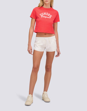WOMEN'S CROPPED VINTAGE WASH T-SHIRT