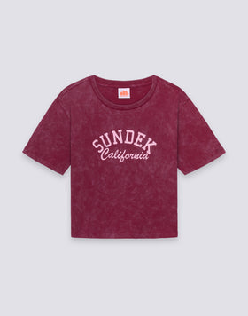 T-SHIRT DONNA CROPPED VINTAGE WASH