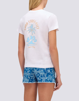 WOMEN'S GOOD VIBES ONLY PRINT T-SHIRT