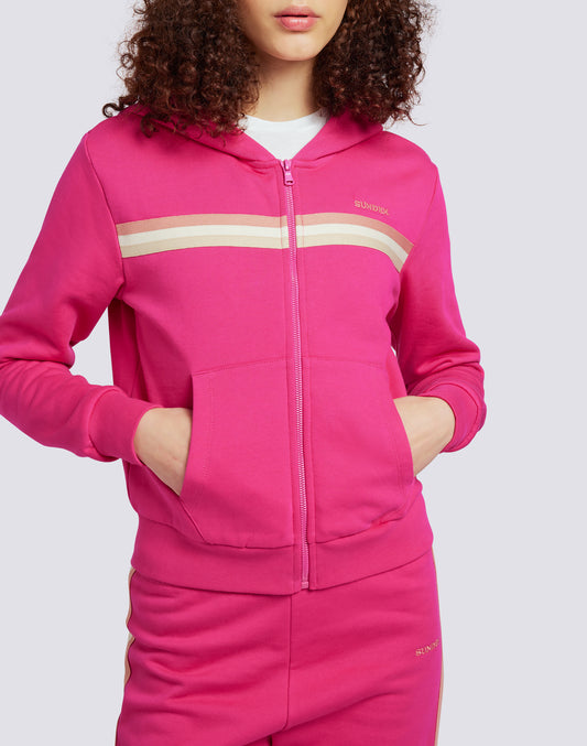 SUDADERA CON CREMALLERA Y CAPUCHA