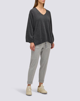 MAGLIONE DONNA IN LANA CON SCOLLO A V