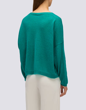 MAGLIONE DONNA IN MOHAIR A GIROCOLLO