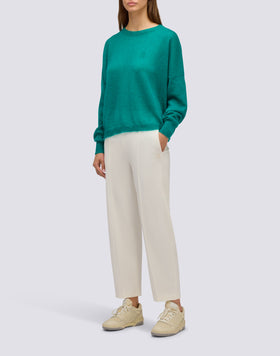 MAGLIONE DONNA IN MOHAIR A GIROCOLLO