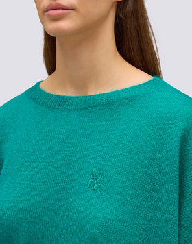MAGLIONE DONNA IN MOHAIR A GIROCOLLO