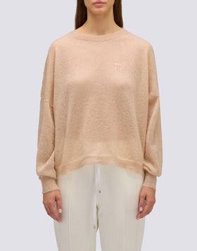 MAGLIONE DONNA IN MOHAIR A GIROCOLLO