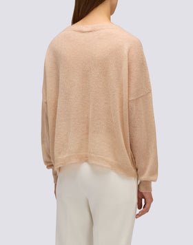 MAGLIONE DONNA IN MOHAIR A GIROCOLLO