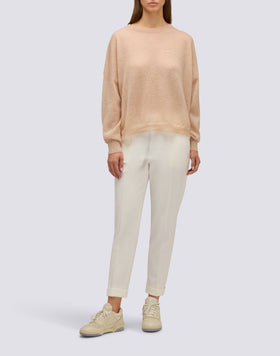 MAGLIONE DONNA IN MOHAIR A GIROCOLLO