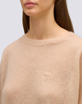 MAGLIONE DONNA IN MOHAIR A GIROCOLLO