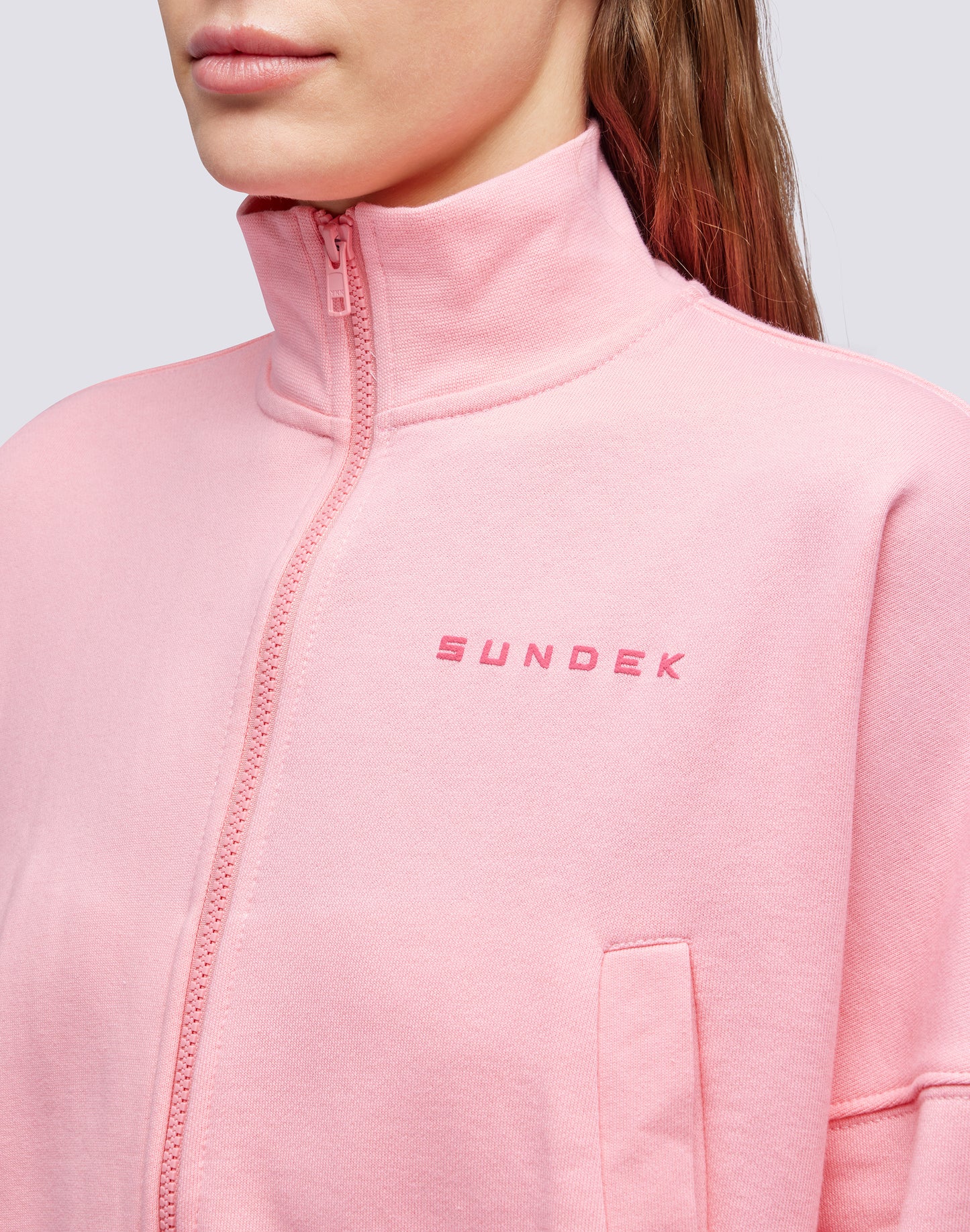 FULL ZIP SWEATSHIRT WITH PRINTED LOGO