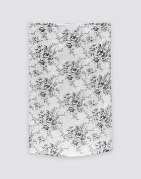 PAREO DE VOILE DE ALGODÓN CON ESTAMPADO ROSE DE JOIE