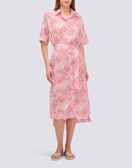 CHEMISIER LONG IMPRIMÉ FLEUR DE JOIE
