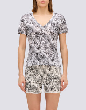 T-SHIRT À DEMI-MANCHES EN LIN