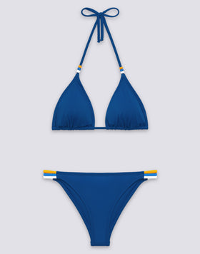 TOP TRIANGULAR Y BAÑADOR DE TALLE FIJO ARCOBALENO DE JENNIFER
