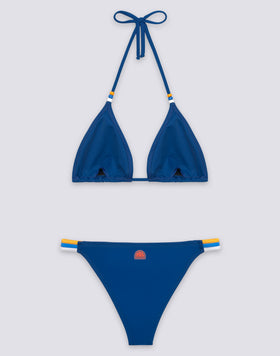 TOP TRIANGULAR Y BAÑADOR DE TALLE FIJO ARCOBALENO DE JENNIFER