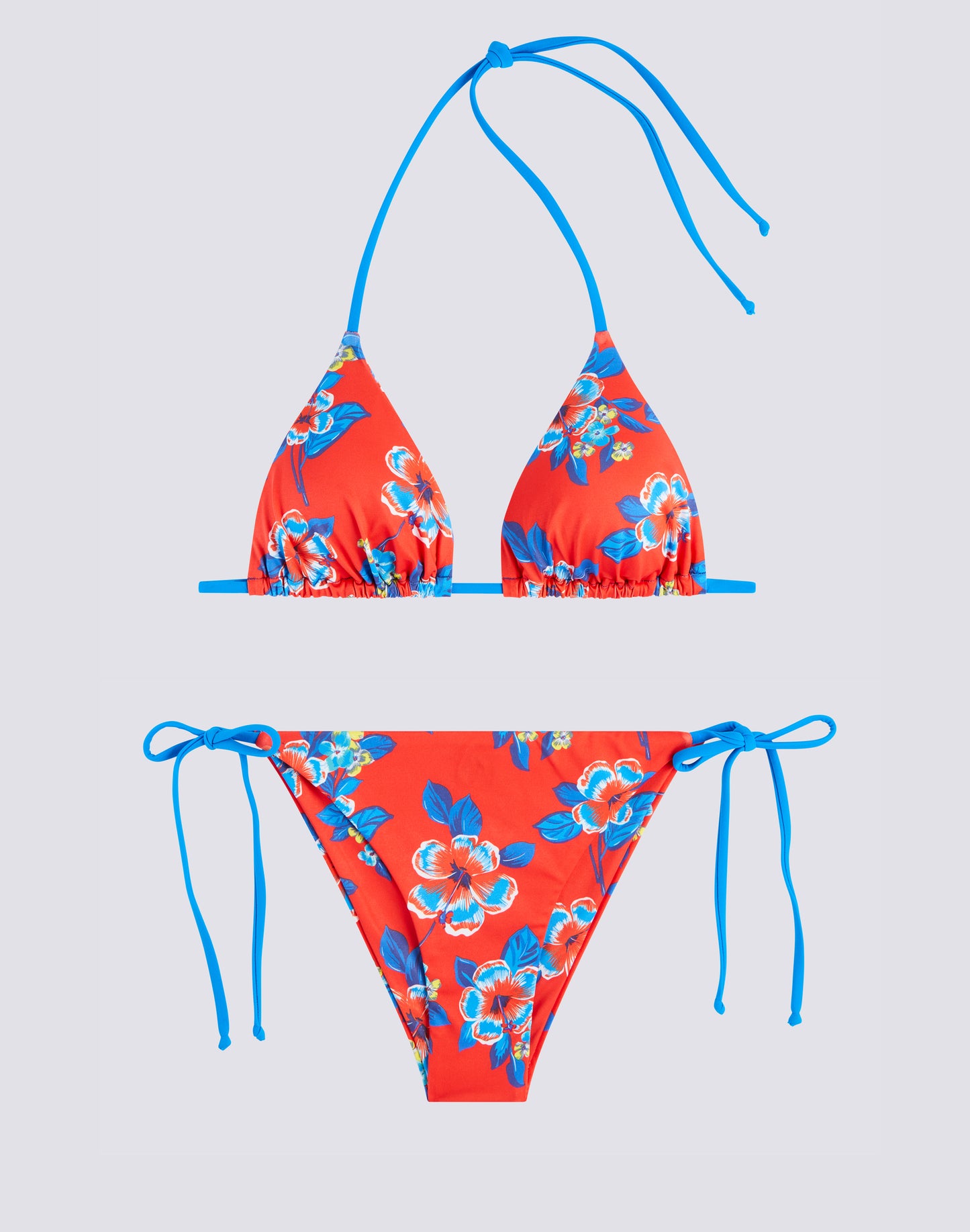 BIKINI ROUGE À IMPRIMÉ FLORAL HIBI PANSY