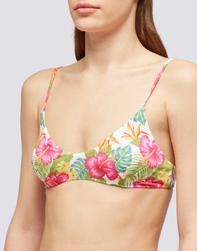 LAUDERDALE - TOP BRALETTE WITH TROPICANA PRINT